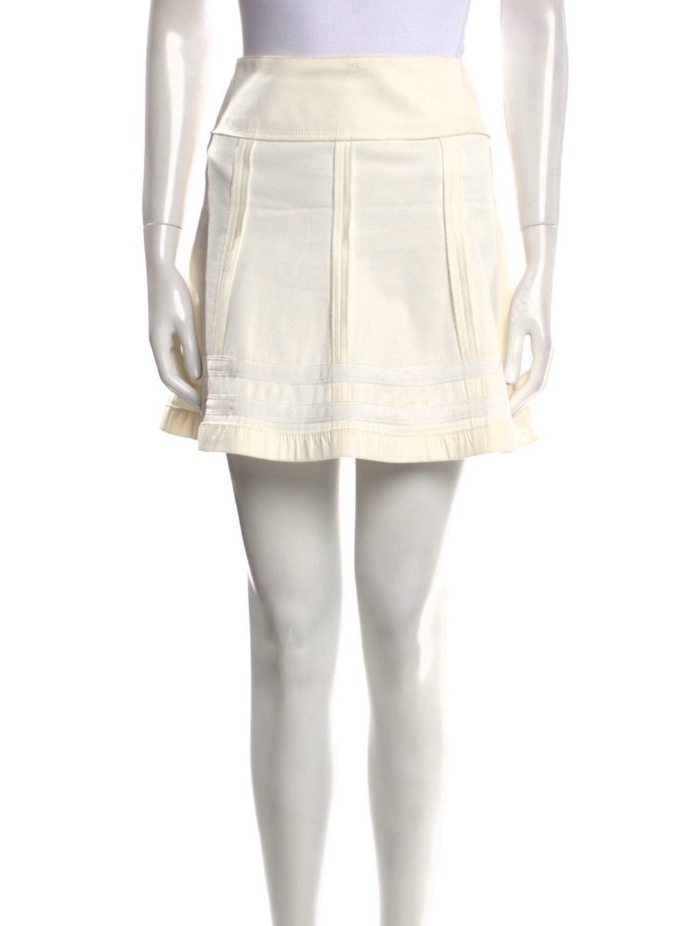 Nina Ricci Cream A-Line Mini Skirt